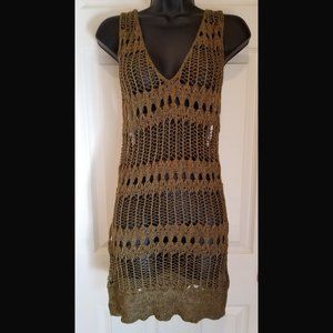 Women's Olive Green Crocheted Cover Up by Jennifer Lopez ~ Size M